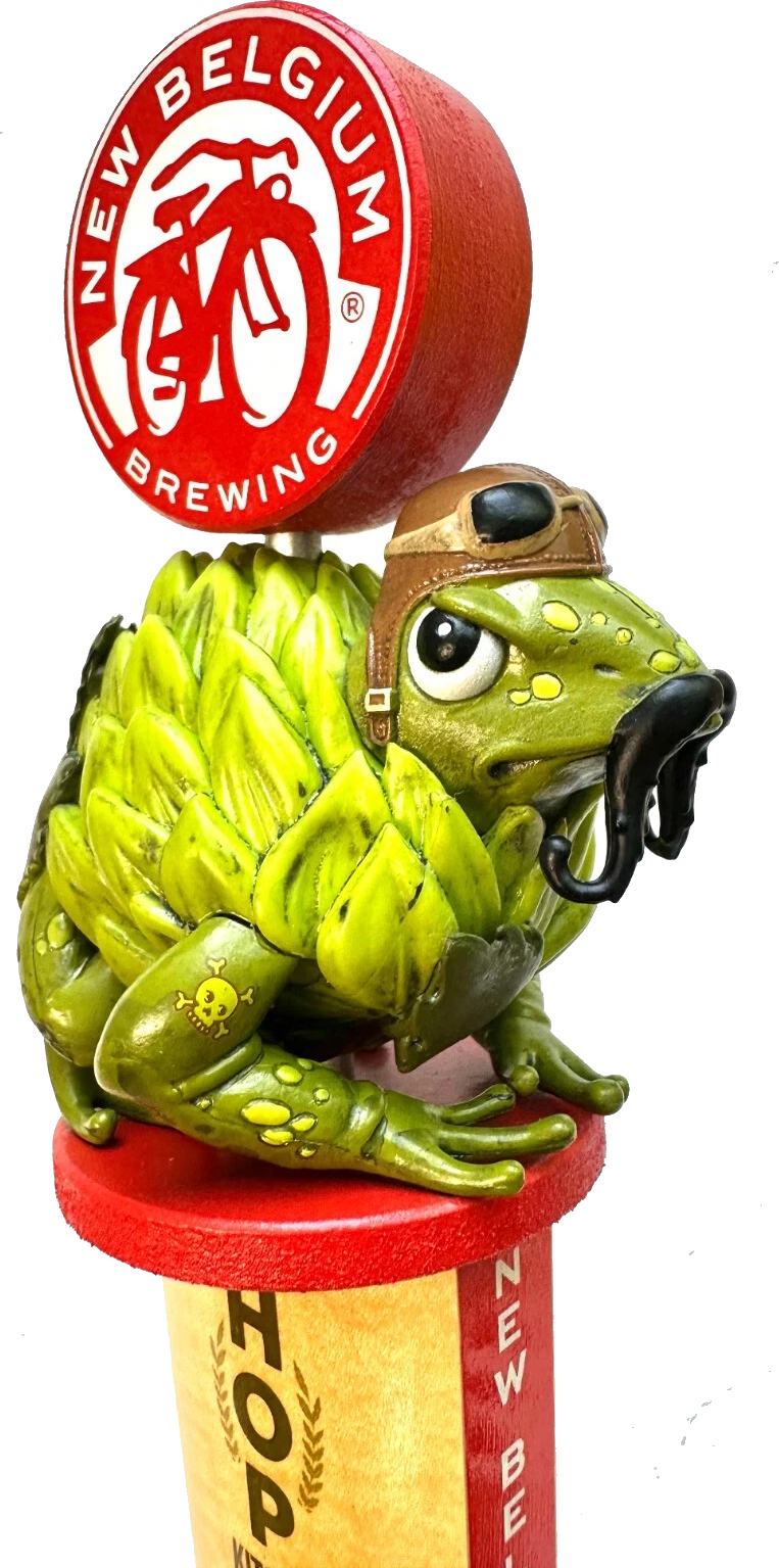 New Belgium Hop Kitchen Frog Tap Handle